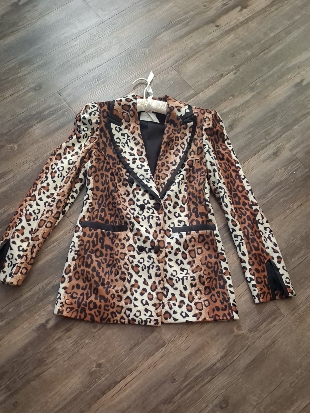Valentina SHAH Leopard Print Blazer Jacket - Brown & Cream